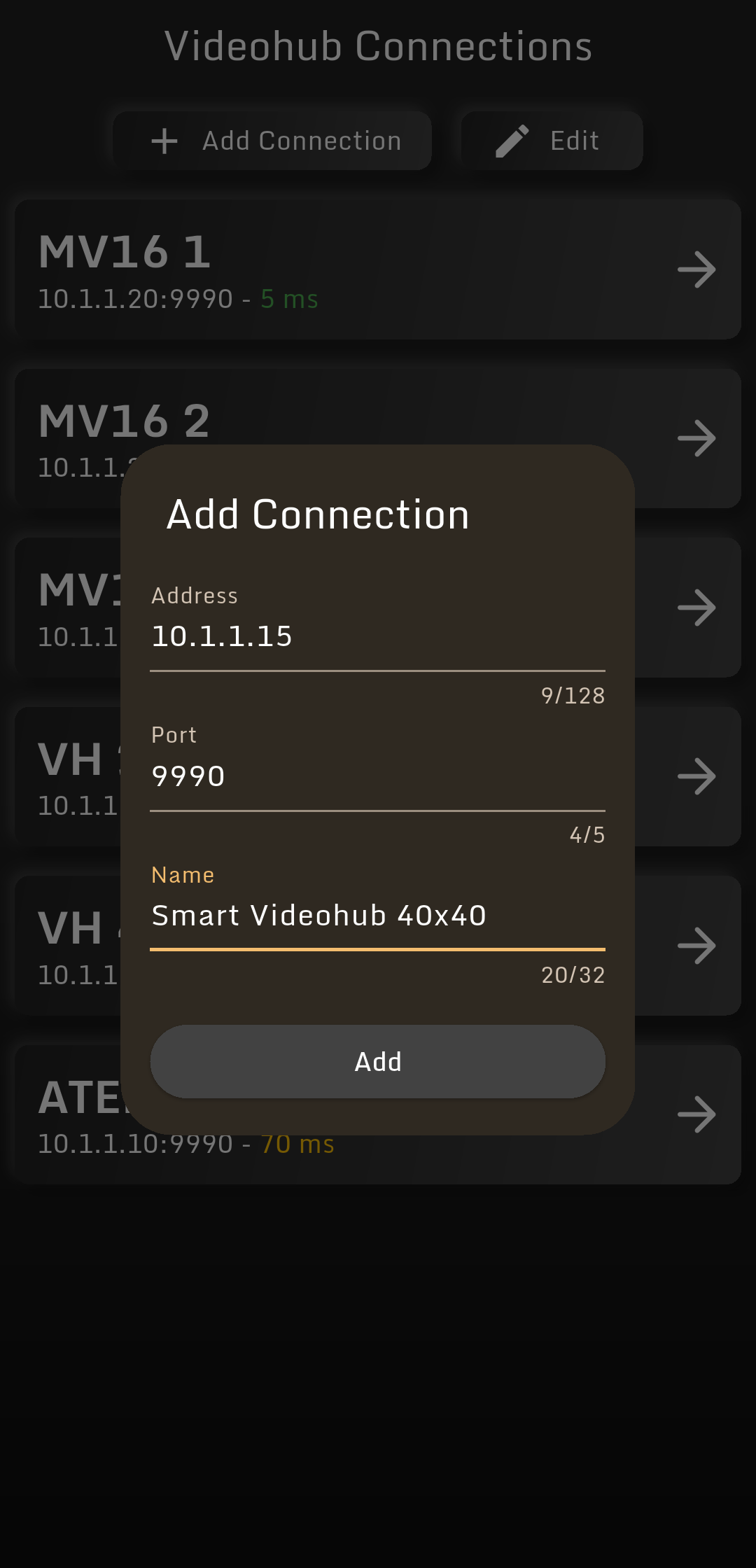 Add Connection