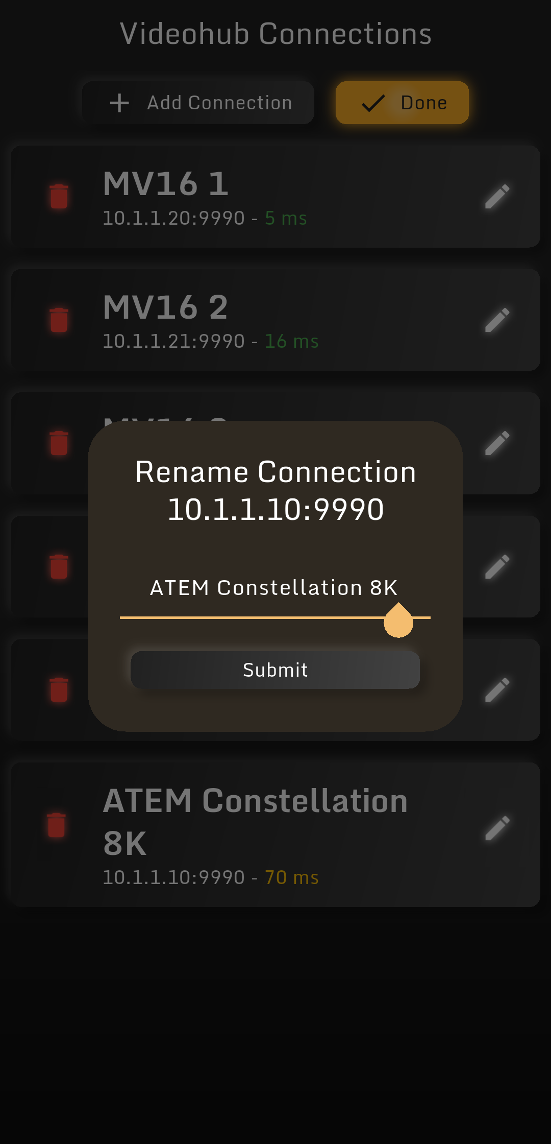 Rename Connection
